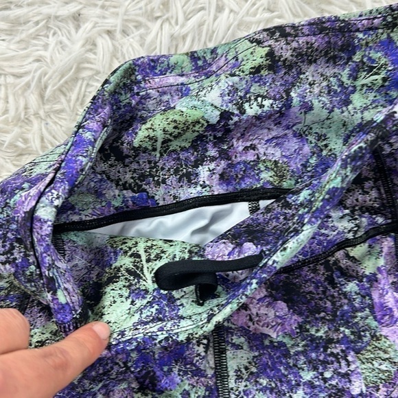 Lululemon Fast & Free Crop II Nulux 19" Vivid Vision Multi Black - Picture 3 of 5